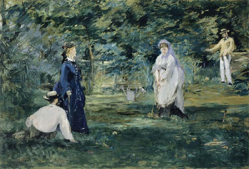 Edouard Manet A Game of Croquet Germany oil painting art